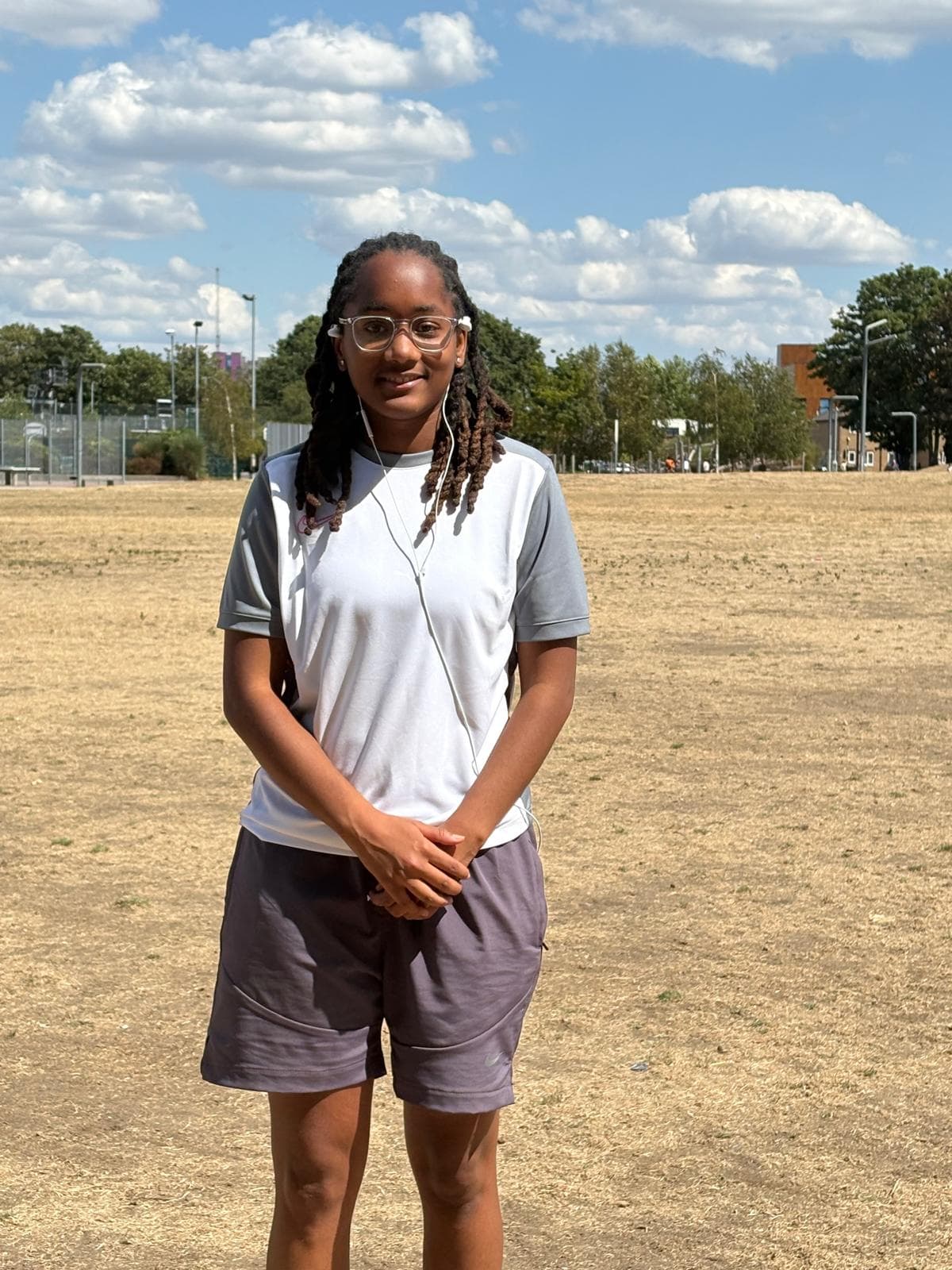 Young athlete portrait on the training field